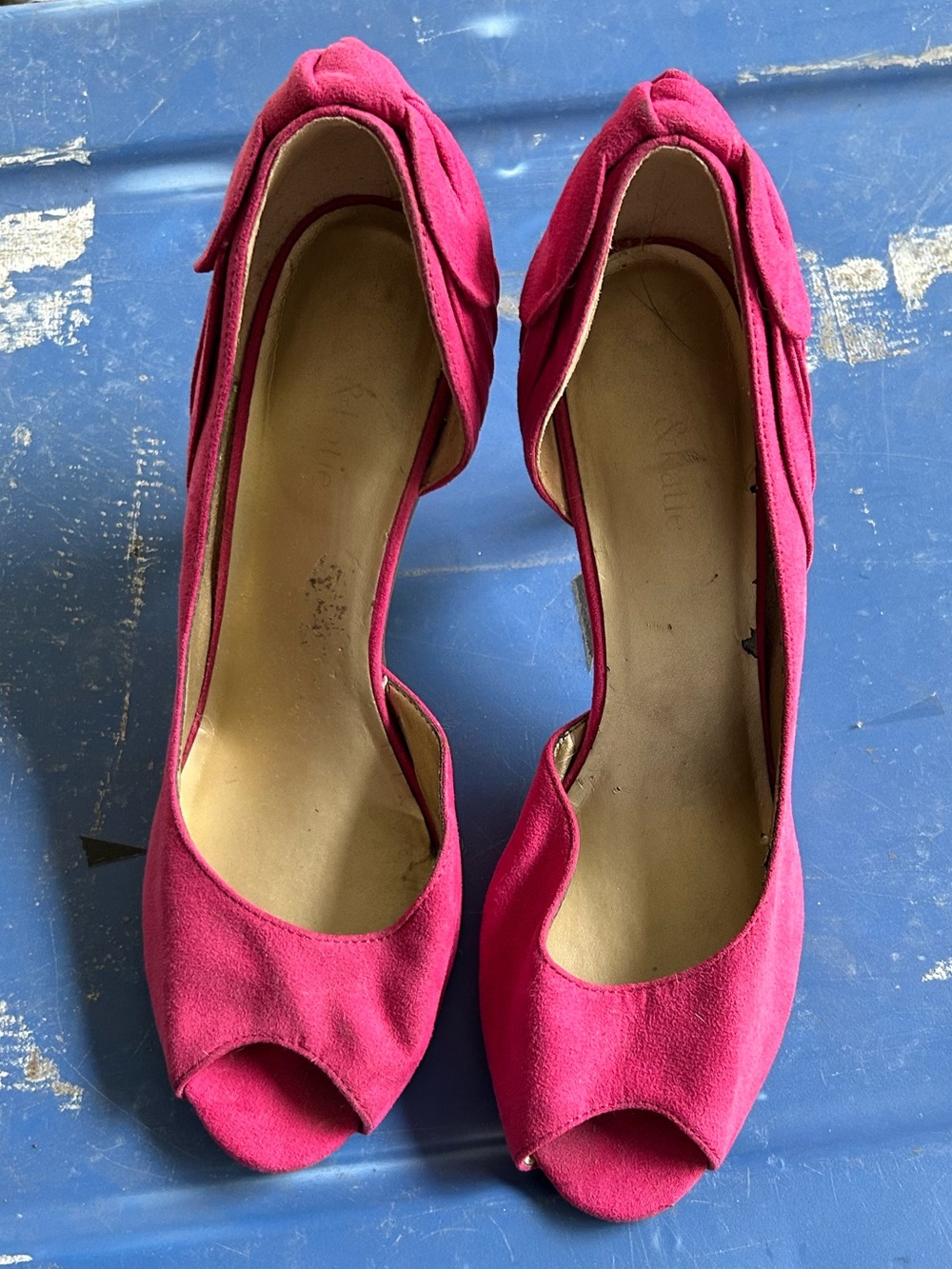 Kelly & Katie Pink Peep-Toe Heels
